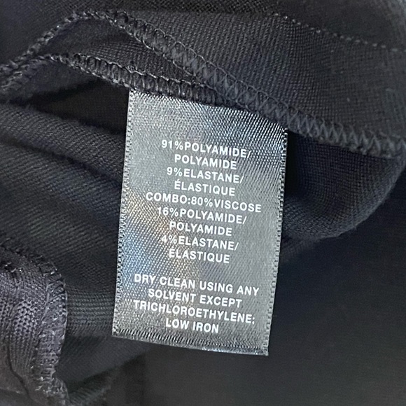 Lafayette 148 New York Black 3/4 Sleeve Crew Neck Black Knee Length Dress - Picture 13 of 14